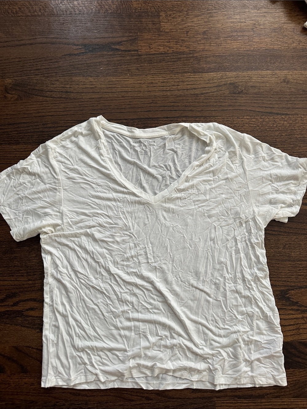 American Eagle Outfitters Soft White Scoop Neck Tee